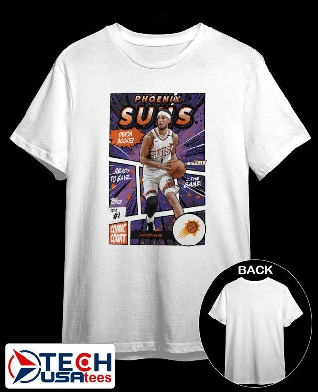 Devin Booker Phoenix Suns Topps comic shirt