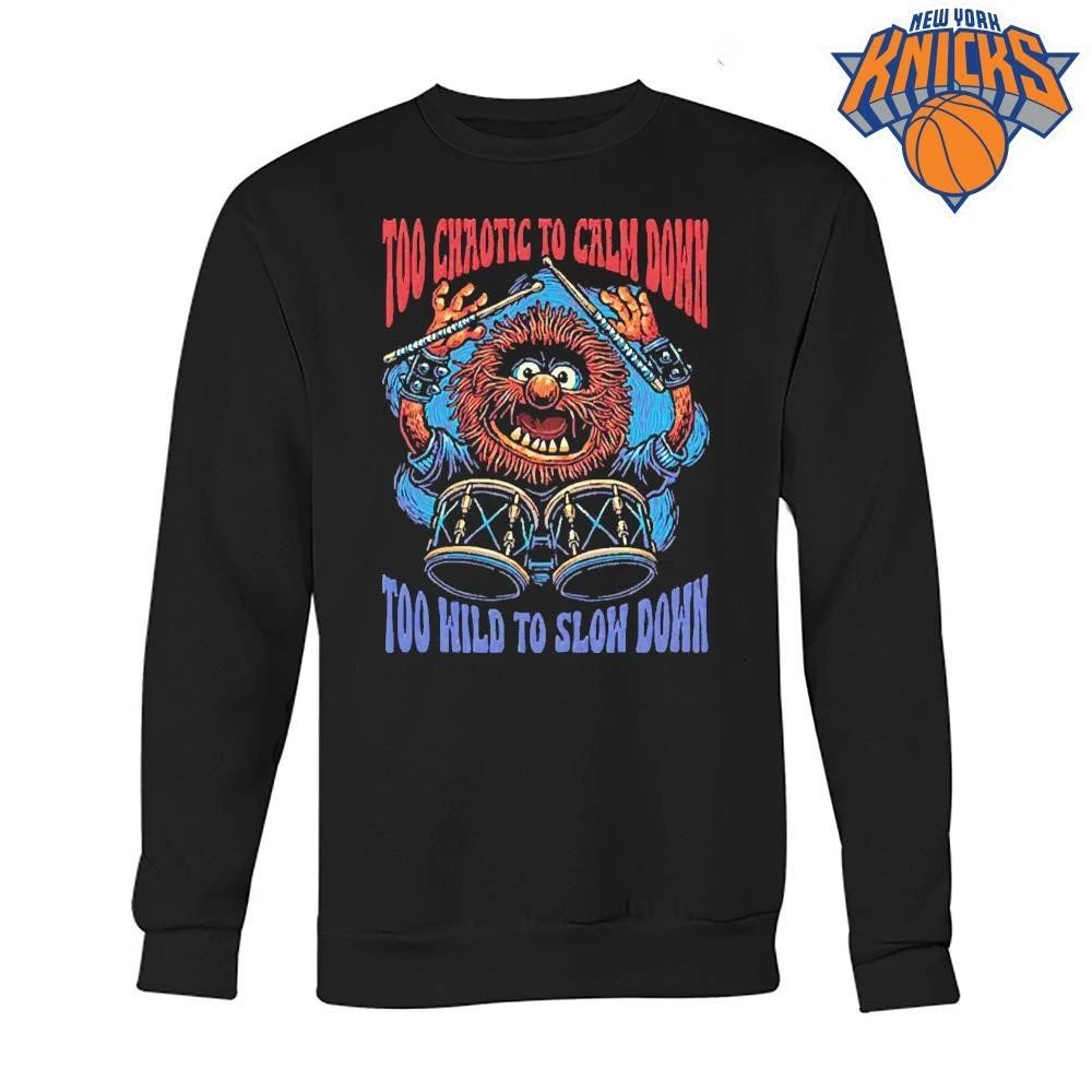 Too Chaotic To Calm Down Too Wild To Slow Down Animal Drummer Shirt