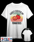 Easily excited by tomatoes shirt by teezill