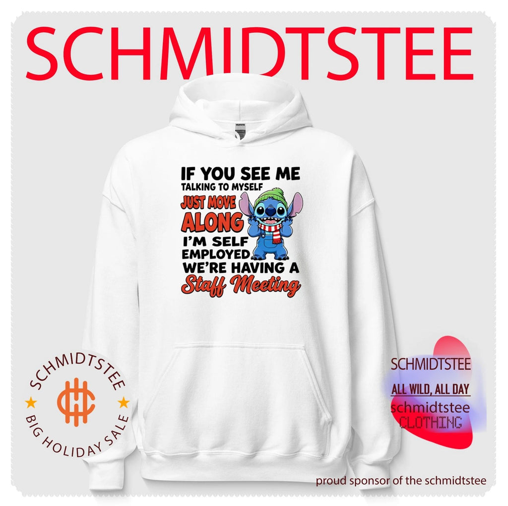 If You See Me Talking to Myself Just Move Along I’m Self Employed Staff Meeting shirt