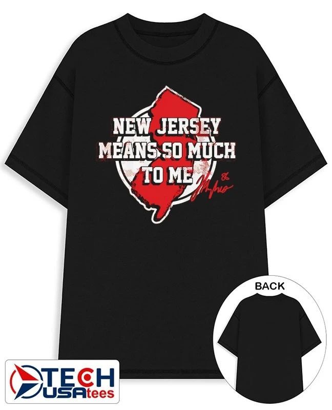 Jack Hughes New Jersey means so much to me signature shirt