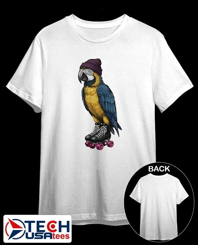 Roller skating parrot shirt