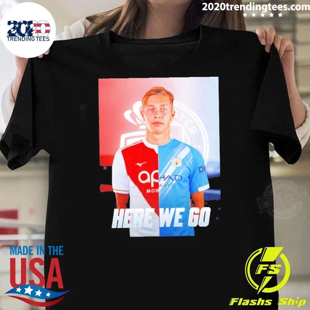 Mathys Detourbet to AS Monaco Here We Go Tee Shirt
