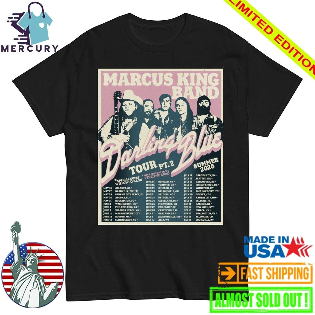 Marcus King Band 2026 Darling Blue Tour Summer Poster Shirt