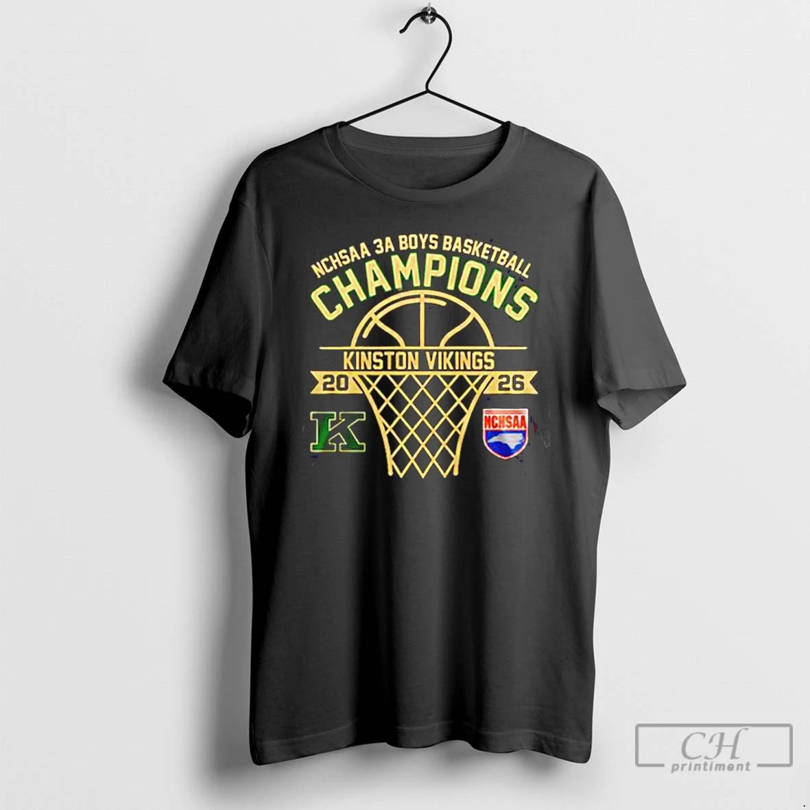 Classic Kinston Vikings Nchsaa 3a Boys Basketball Champions 2026 Logo