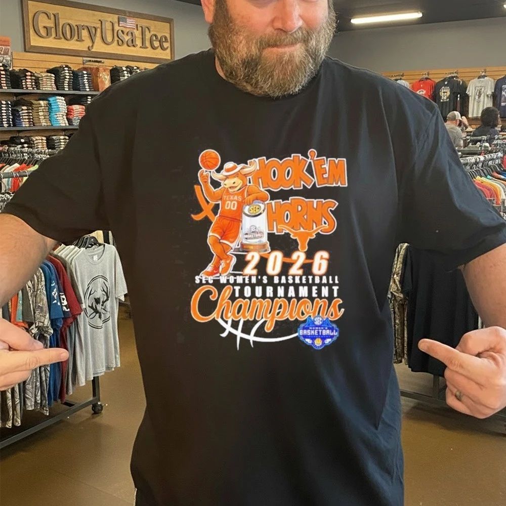 Texas Longhorns 2026 Sec Women’s Basketball Tournament Champions Hook ‘Em mascot Shirt