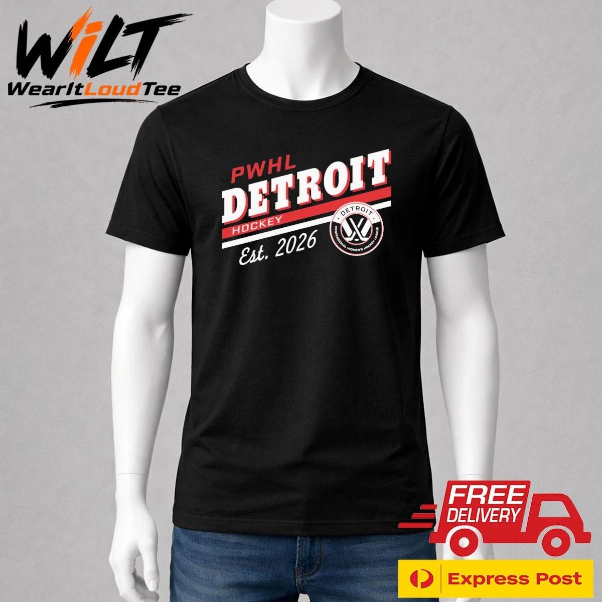 PWHL Detroit Hockey 2026 Shirt