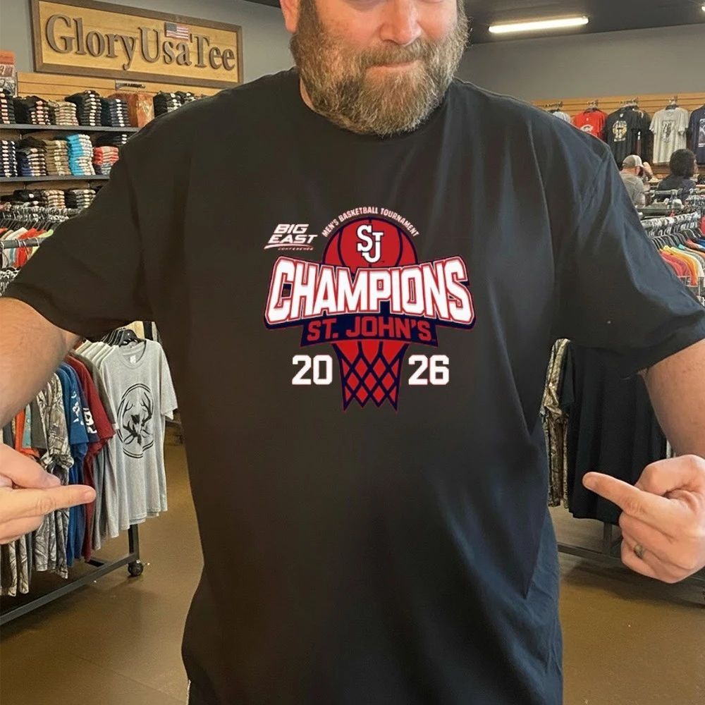 St. John’s Red Storm Blue 84 Unisex 2026 Big East Men’s Basketball Tournament Champions T-Shirt
