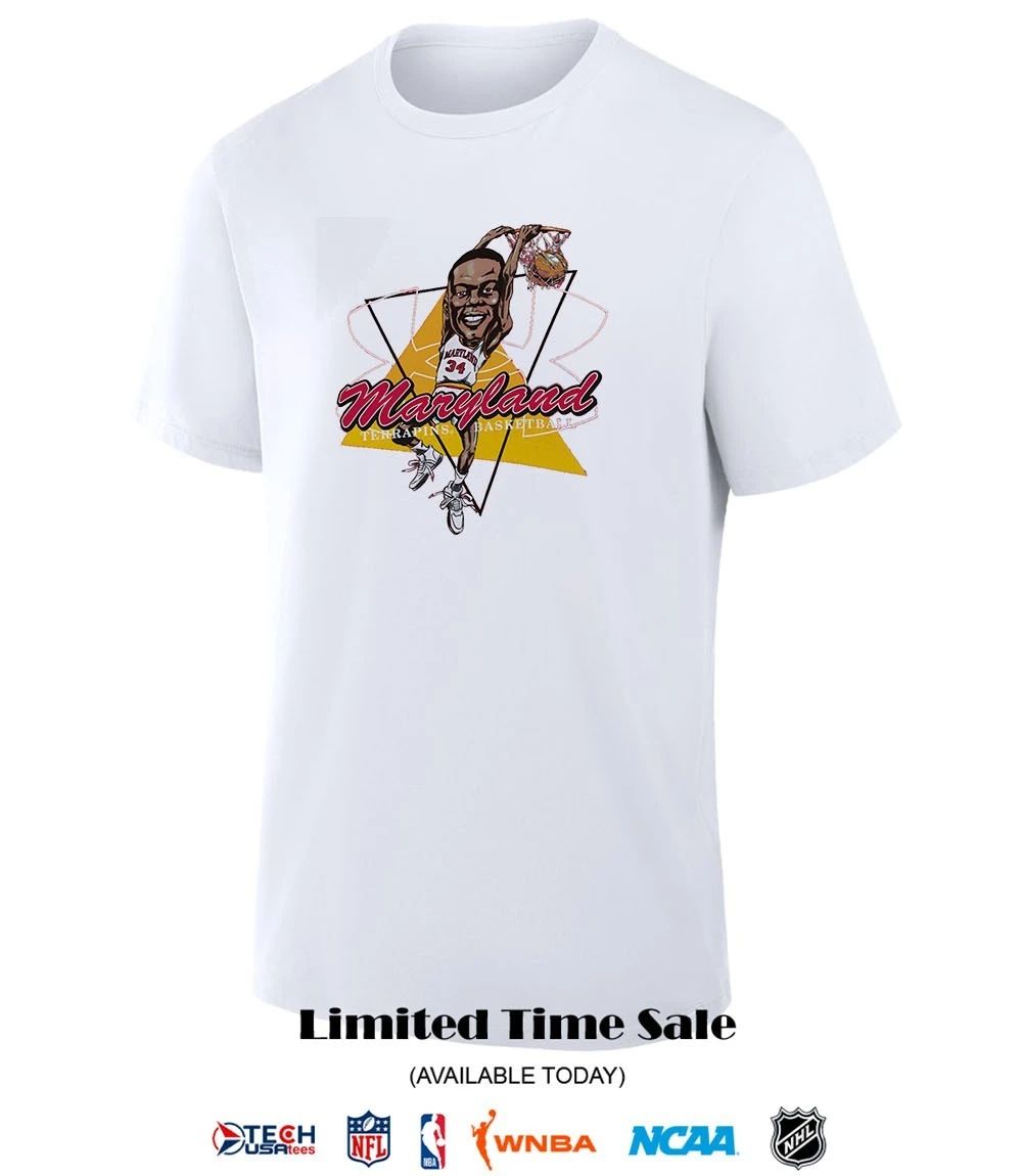 Len Bias Maryland Terrapins player caricature graphic shirt