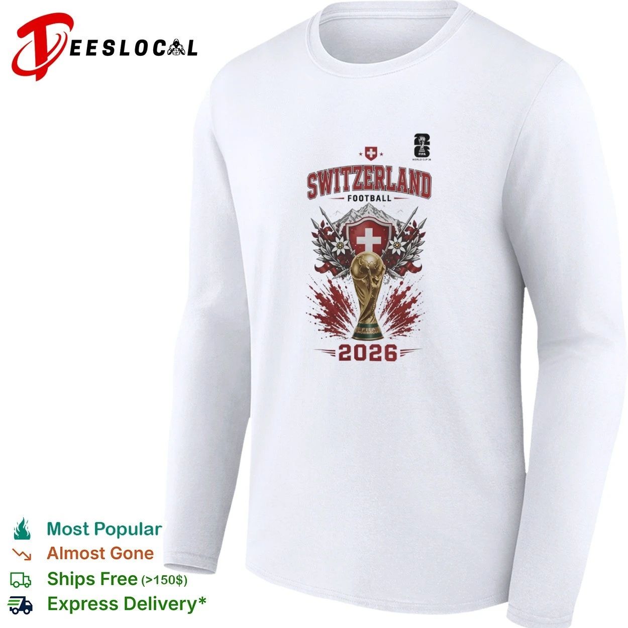 Switzerland Football World Cup 2026 Swiss soccer T-shirt