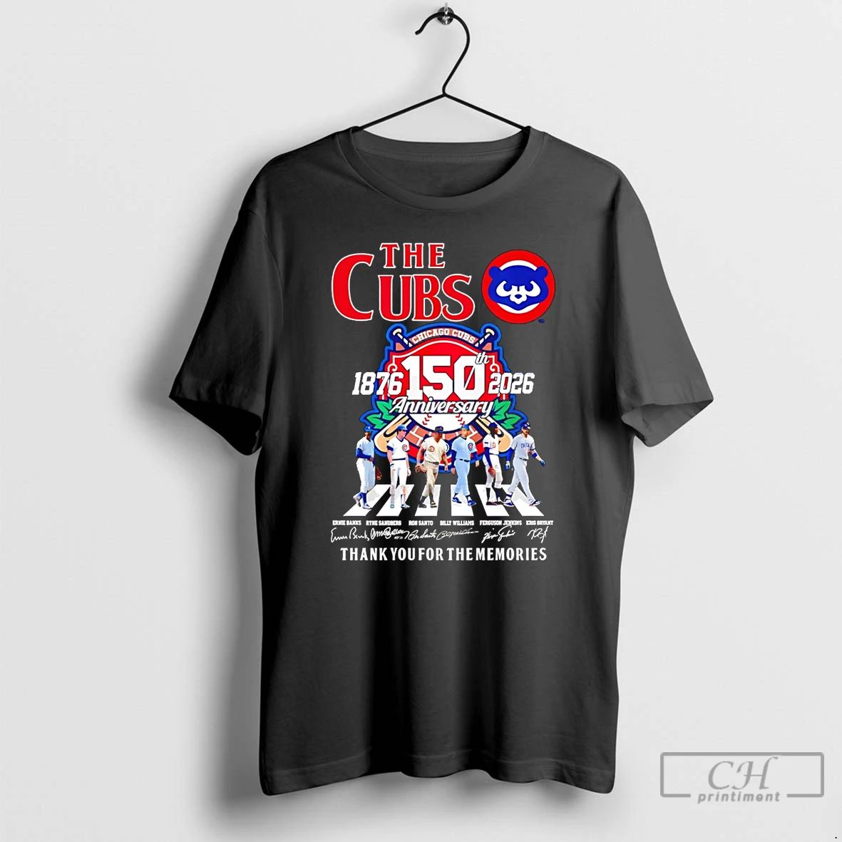 Classic The Cubs 150th Anniversary 1876 2026 Thank You For The Memories Signatures T Shirts