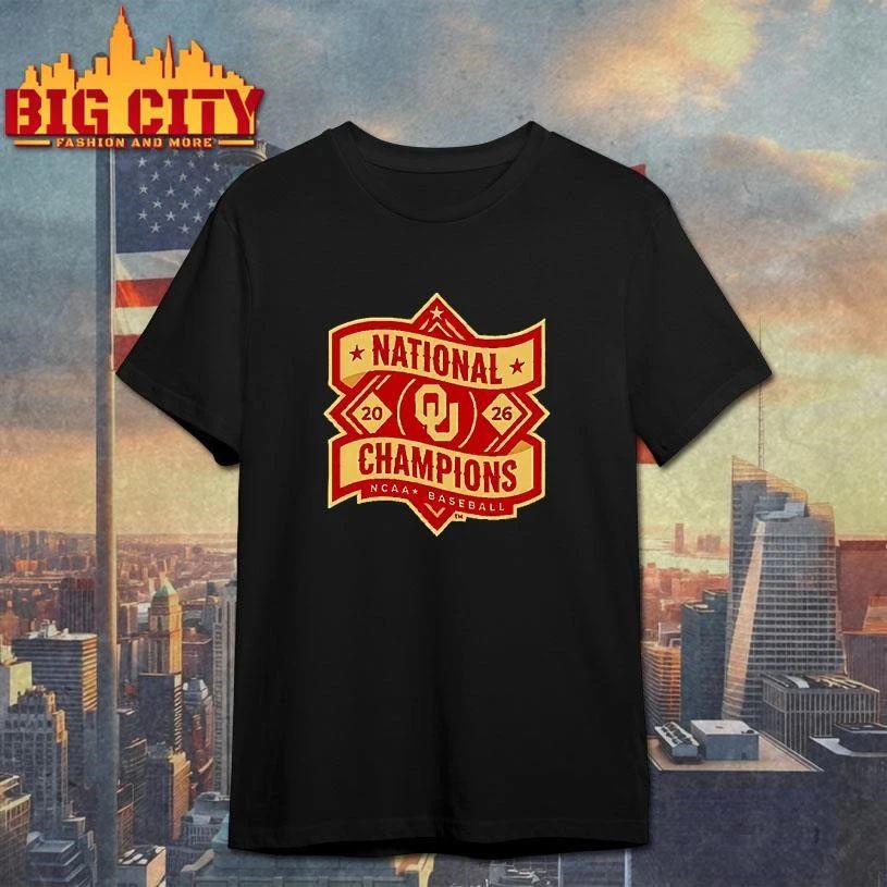 Oklahoma Sooners Baseball Mlb National Champions 2026 Ncaa Logo Shirt