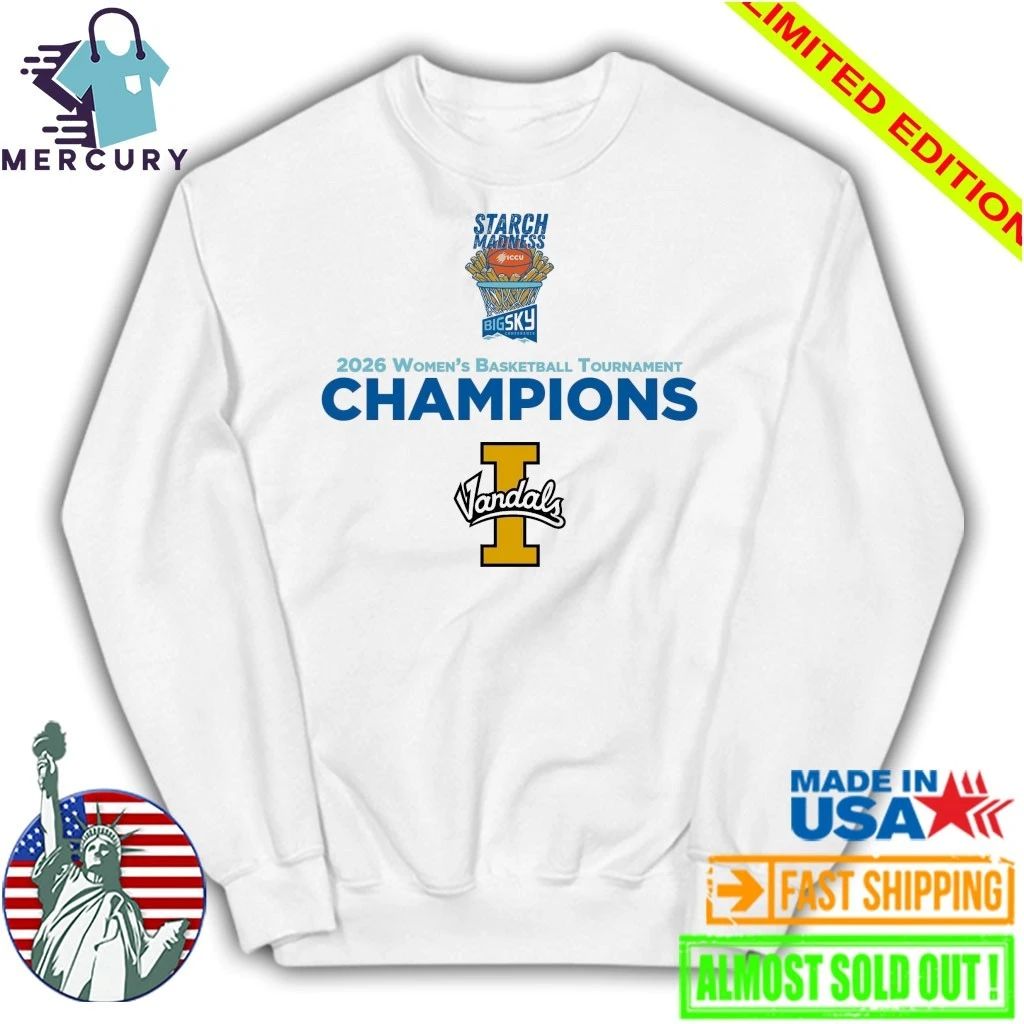 Idaho Vandals 2026 Big Sky Women’s Basketball Tournament Champions Shirt