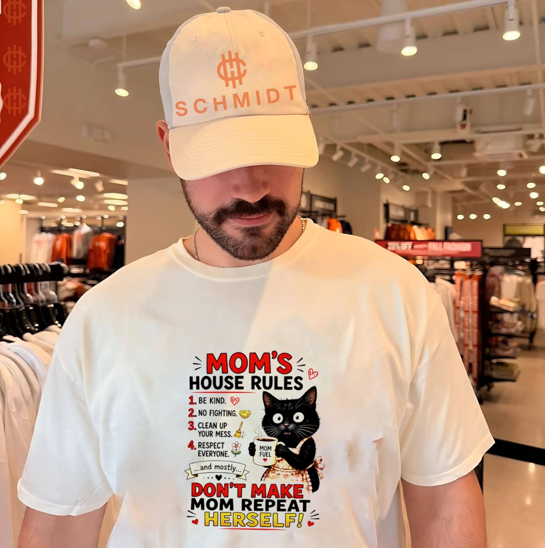 Black Cat Mom’s House Rules Don’t Make Mom Repeat Herself shirt