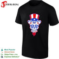 Uncle Sam Patriotic Dead Head USA 250 T-shirt