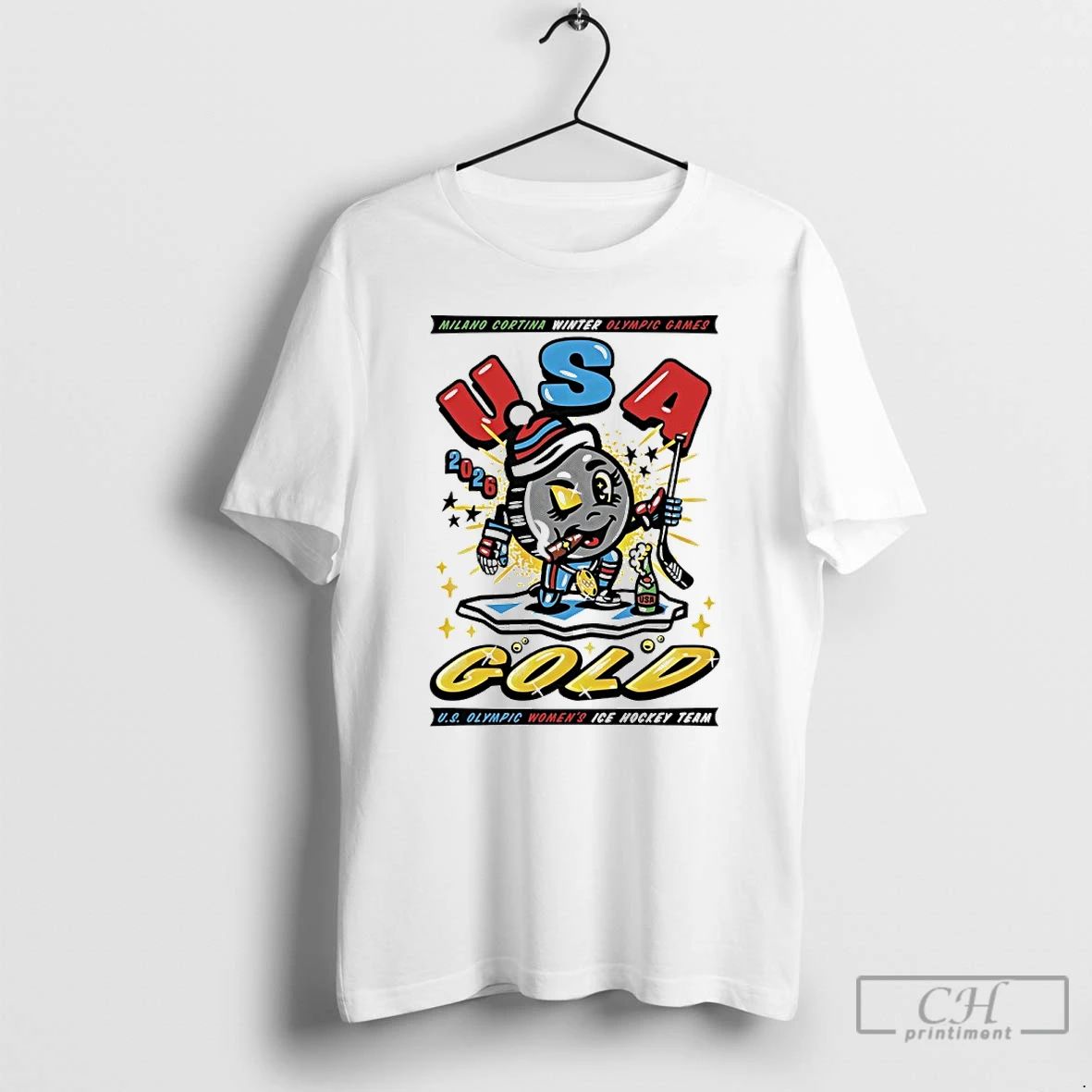 Classic Usa Hockey 2026 U S Womens Ice Hockey Olympic Gold Medalists T Shirts Sweater