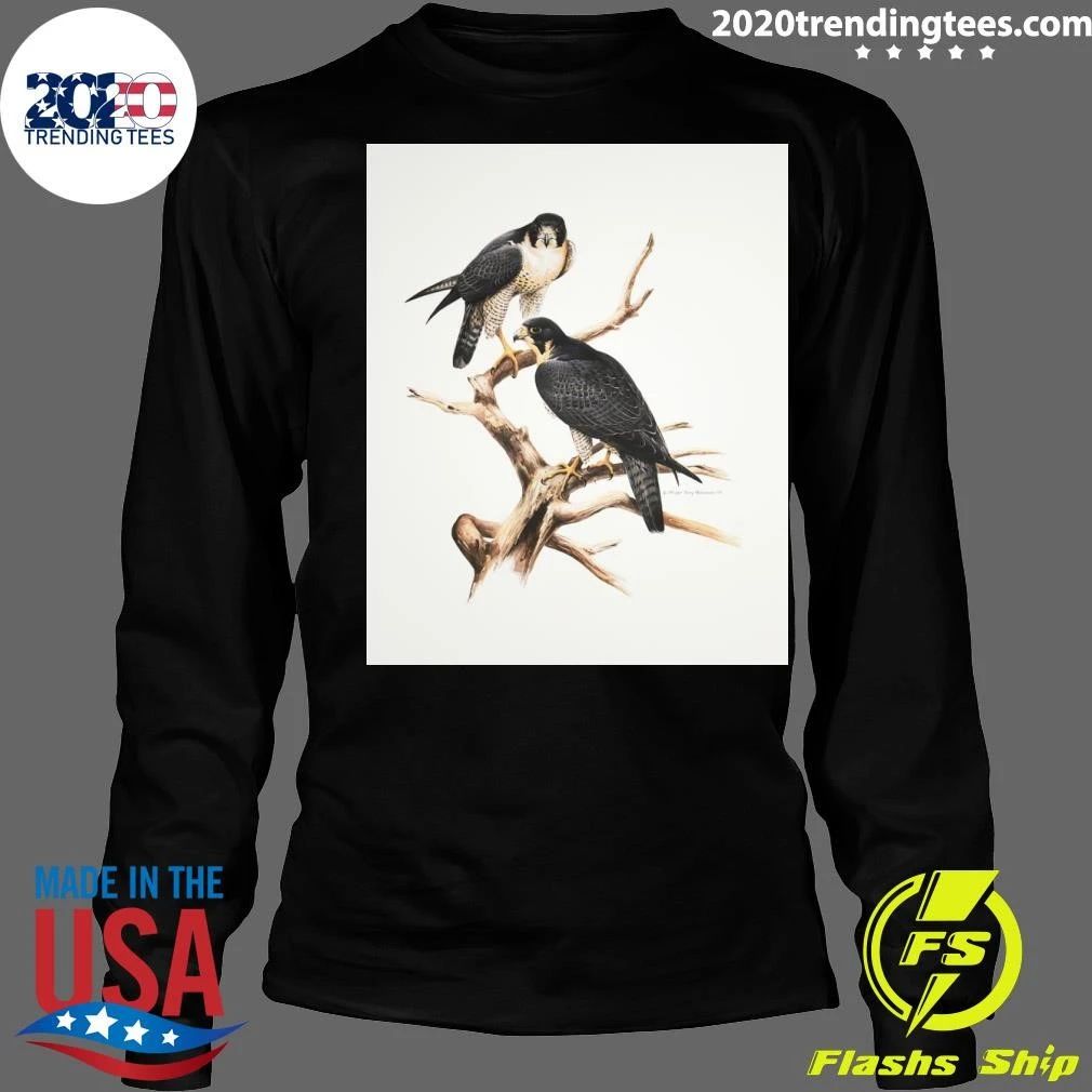 Roger Tory Peterson Peregrines Adult Ash 2026 Tee Shirt