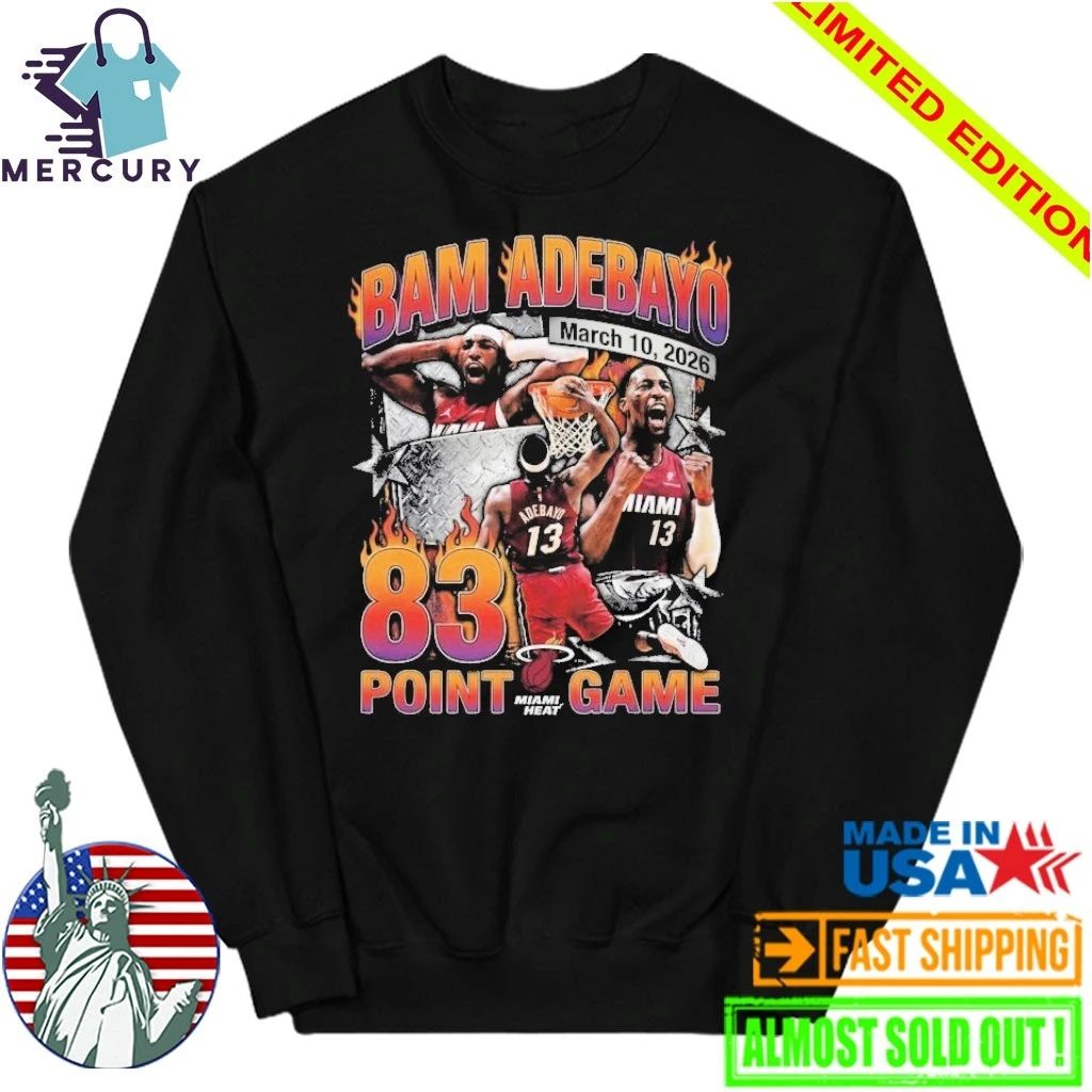 Miami Heat Bam Adebayo 83 Points Game Retro Shirt