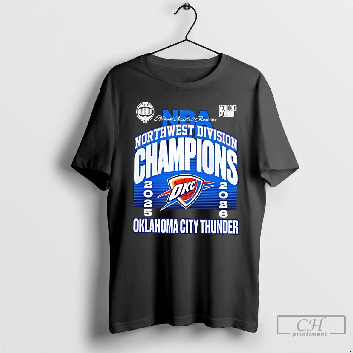 Classic Oklahoma City Thunder 2025 2026 Northwest Division Champions Locker Room