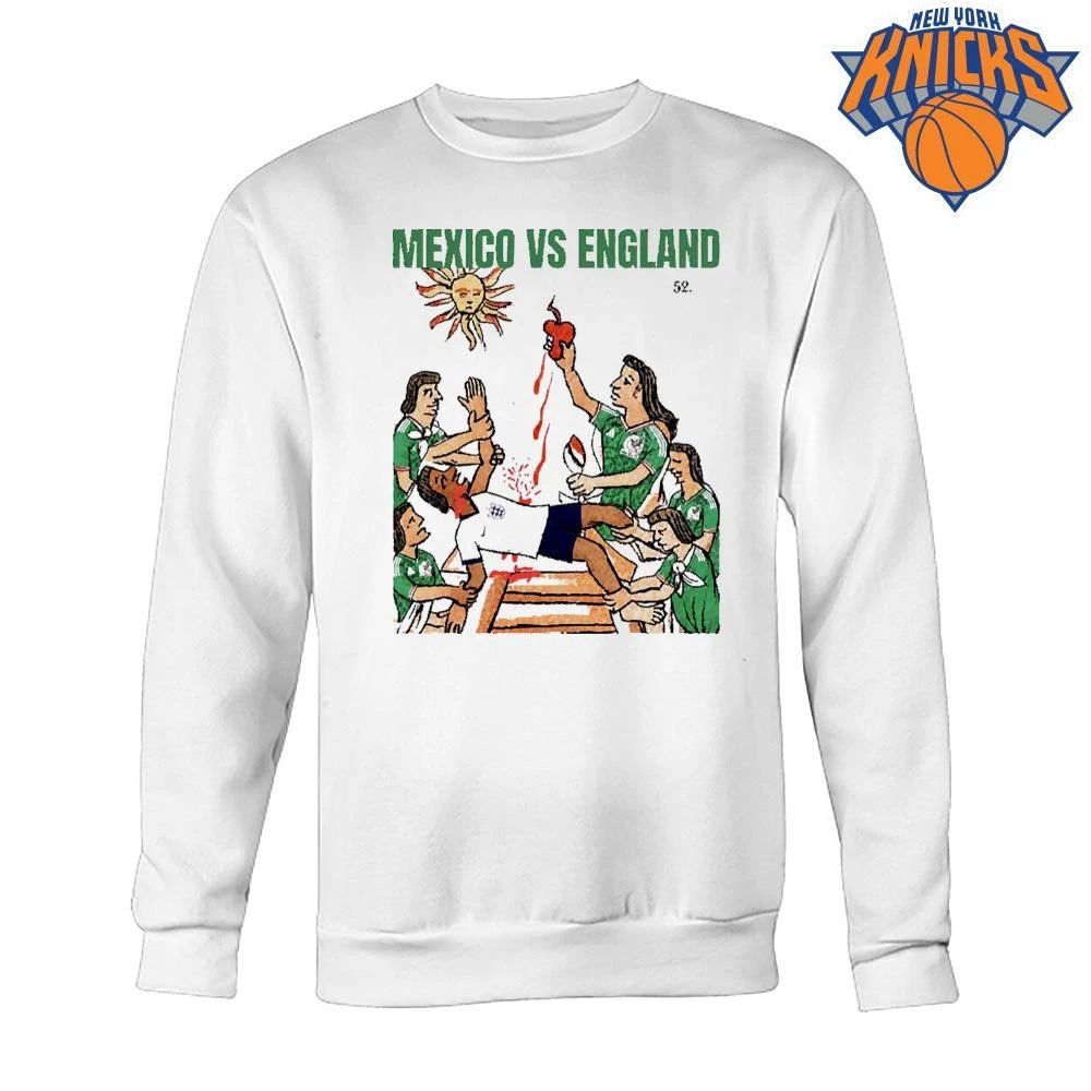 Mexico Vs England Aztec Sacrifice Meme Soccer Football Graphic Shirt
