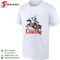 True North Cowboy Hockey Player Riding Bucking Horse T-shirt
