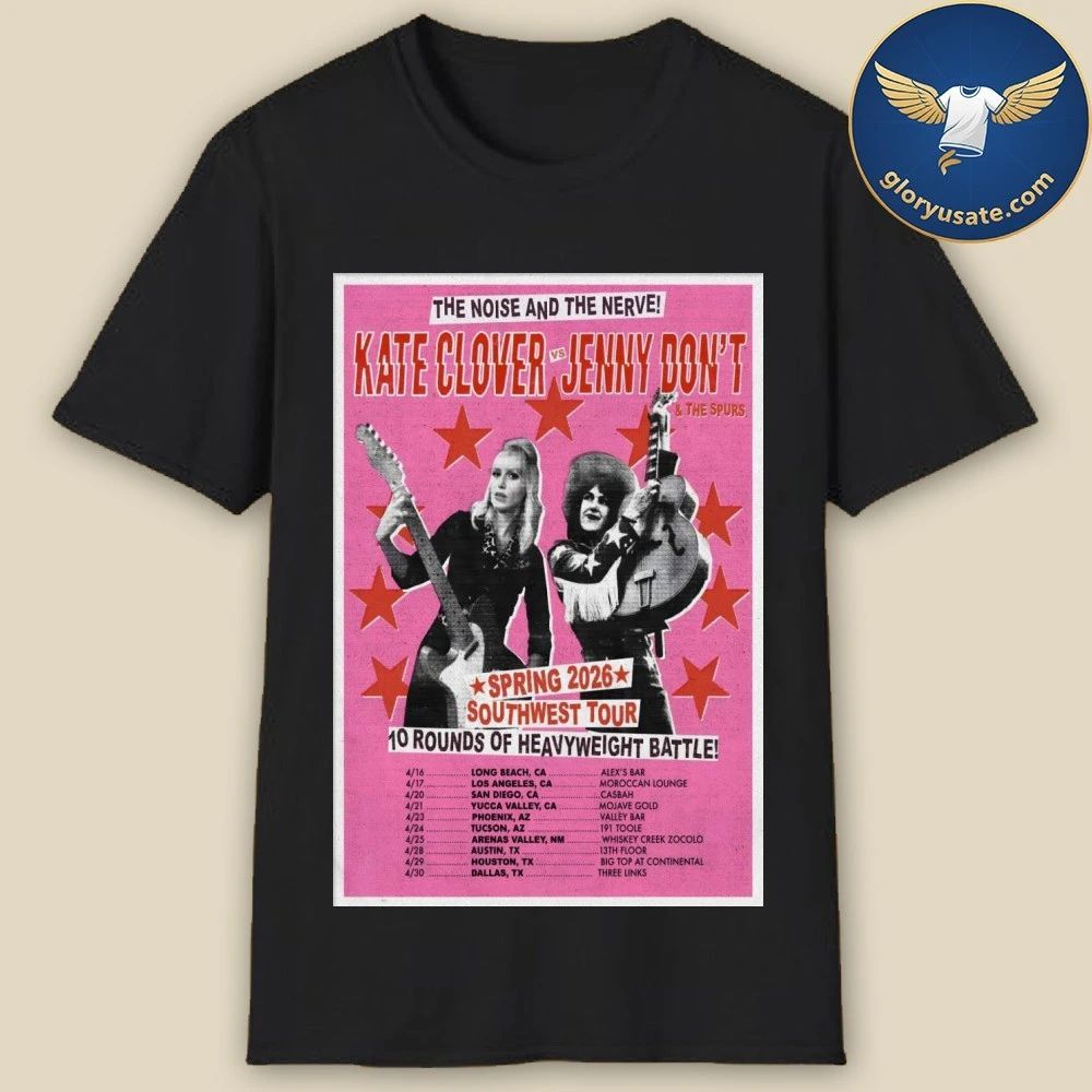 Kate Clover VS Jenny Don’t Spring 2026 Tour Poster Shirt