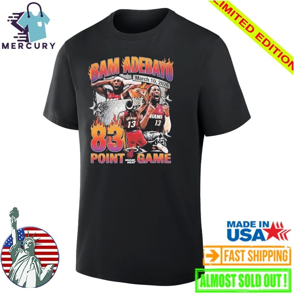 Miami Heat Bam Adebayo 83 Points Game Retro Shirt