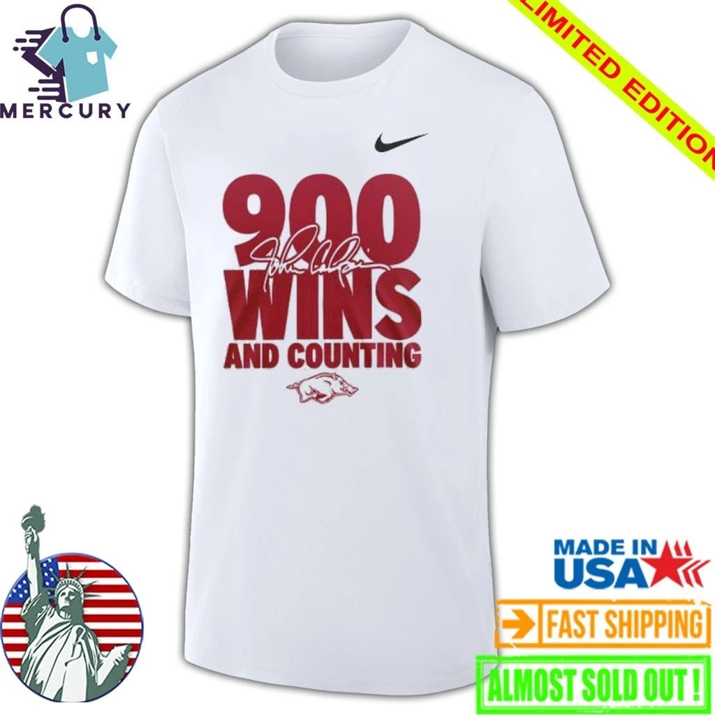 Arkansas Razorbacks x Coach John Calipari 900 Wins And Counting Shirt