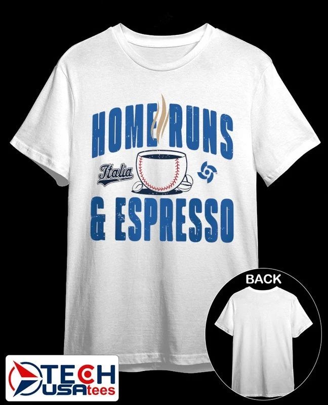 Italy Baseball Home Runs and Espresso shirt