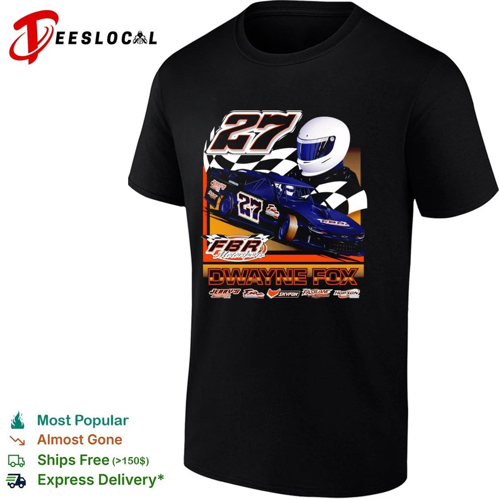 Dwayne Fox 27 FBR Motorsports Dirt Late Model Racing T-shirt
