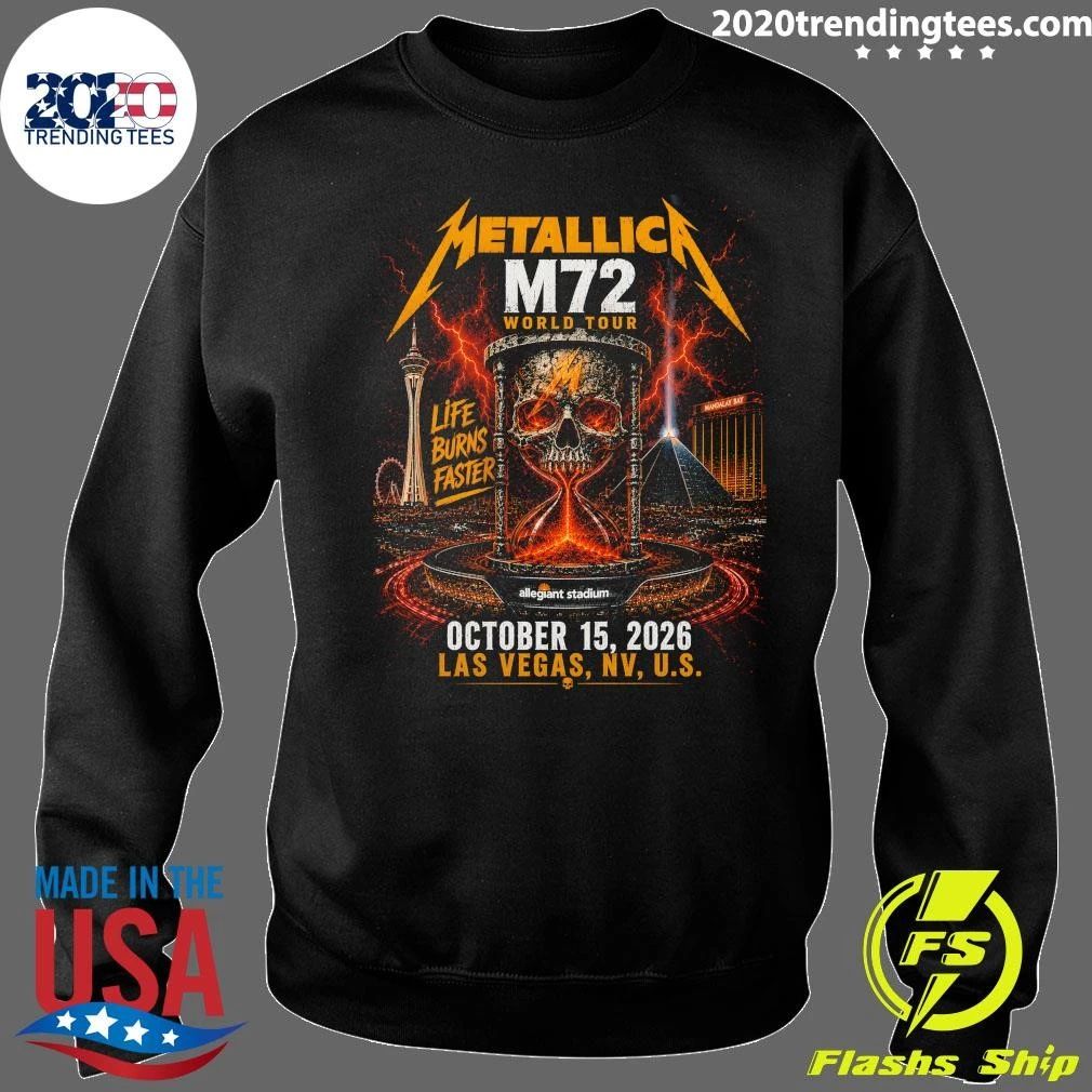 Metallica M72 Life Burns Faster World Tour October 15, 2026 Las Vegas, NV, U.S. Shirt