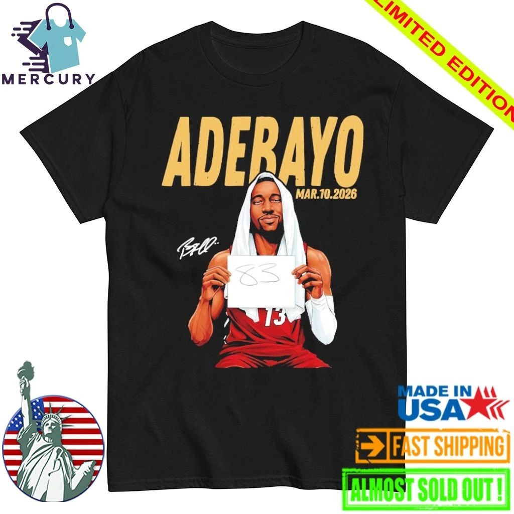 Bam Adebayo Miami 2026 History Adebayo #13 83 points For Bam NBA Signature Shirt