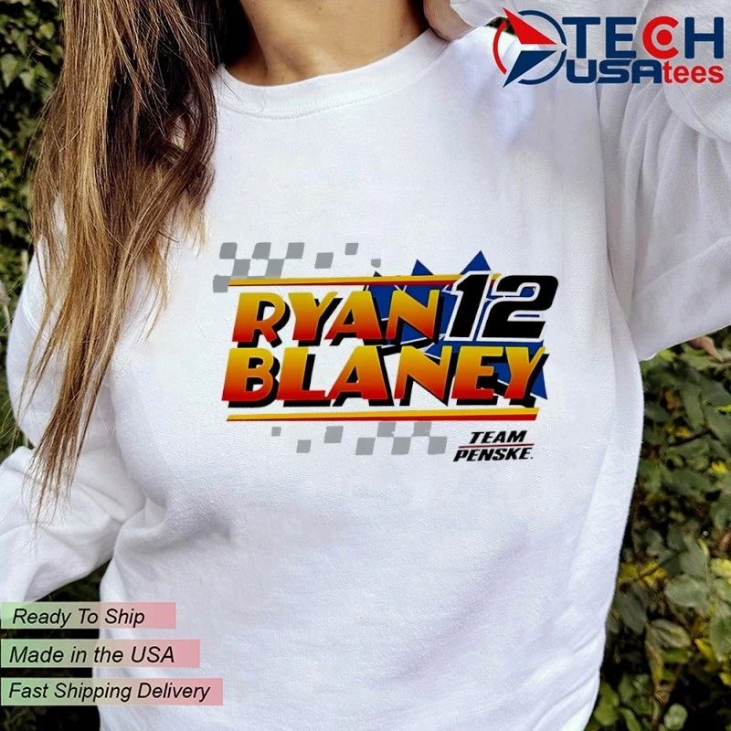 Josef Newgarden wearing Ryan Blaney #12 Team Penske shirt