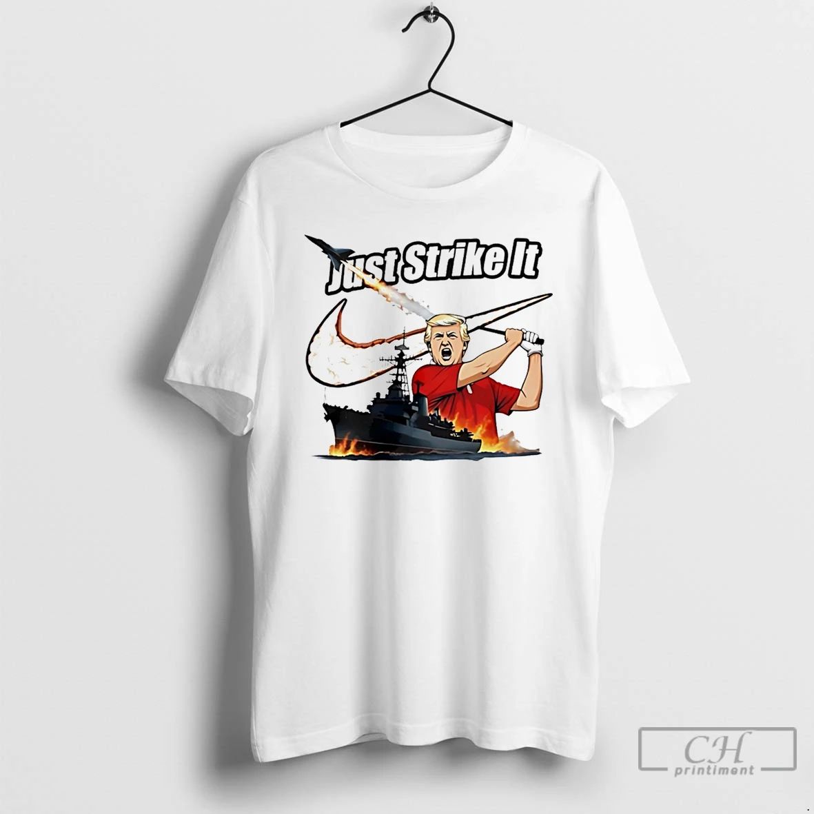 Classic Just Strike It Trump War Logo