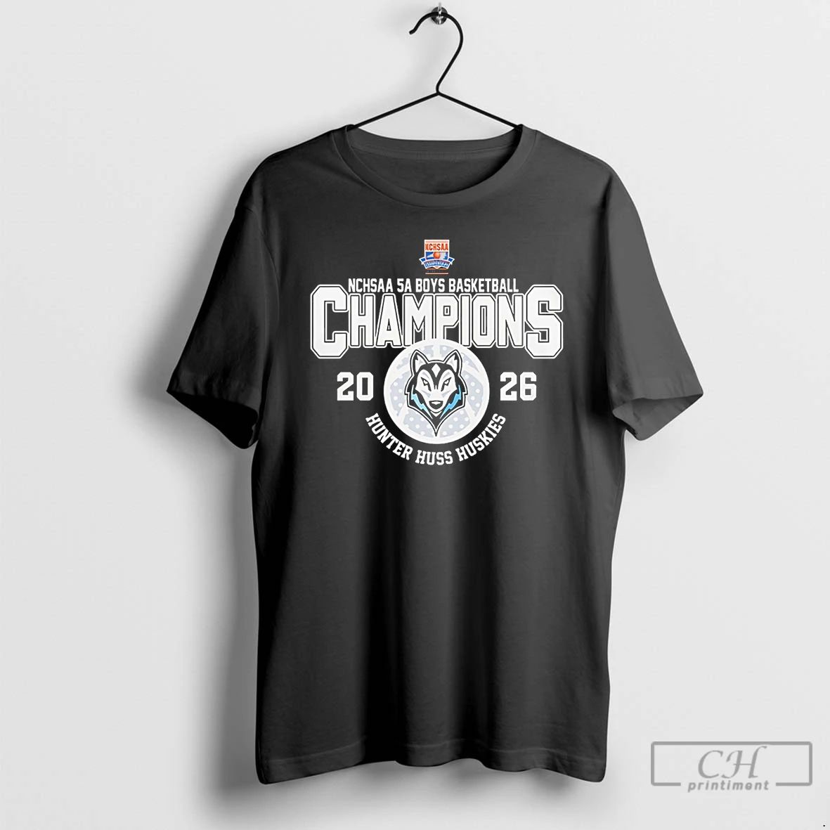 Classic Hunter Huss Huskies 2026 Nchsaa 5a Boys Basketball Champions Logo
