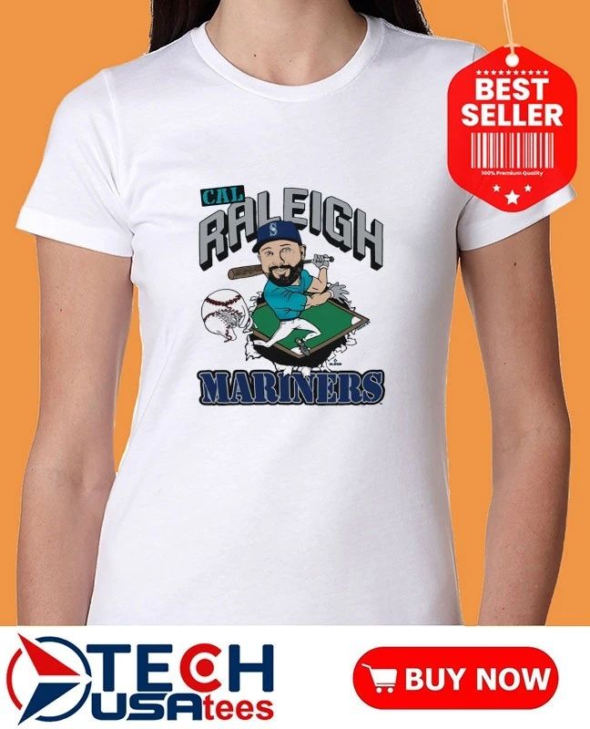 Seattle Mariners Baseball Cal Raleigh caricature shirt