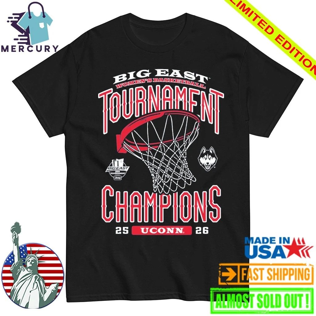 UConn Huskies 2026 Women’s Basketball Big East Conference Champions Shirt