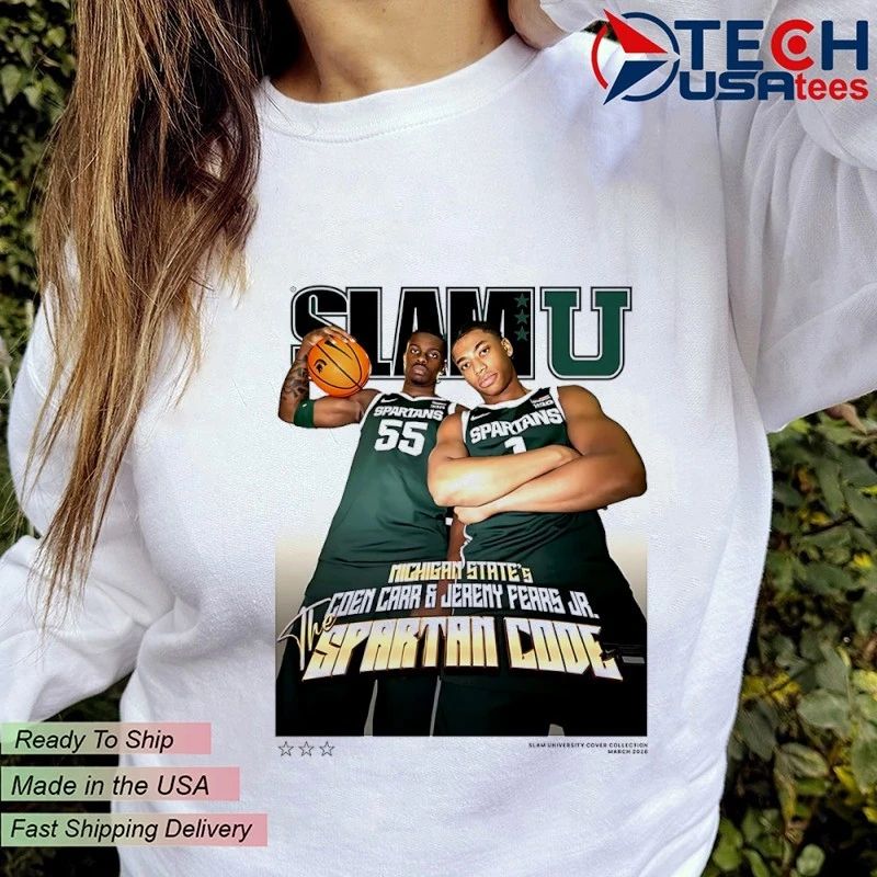 Slam The Michigan State’s Coen Carr and Jeremy Fears Jr. Spartan Code shirt