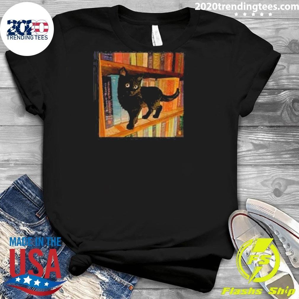 Little Library Cat Tee Shirt