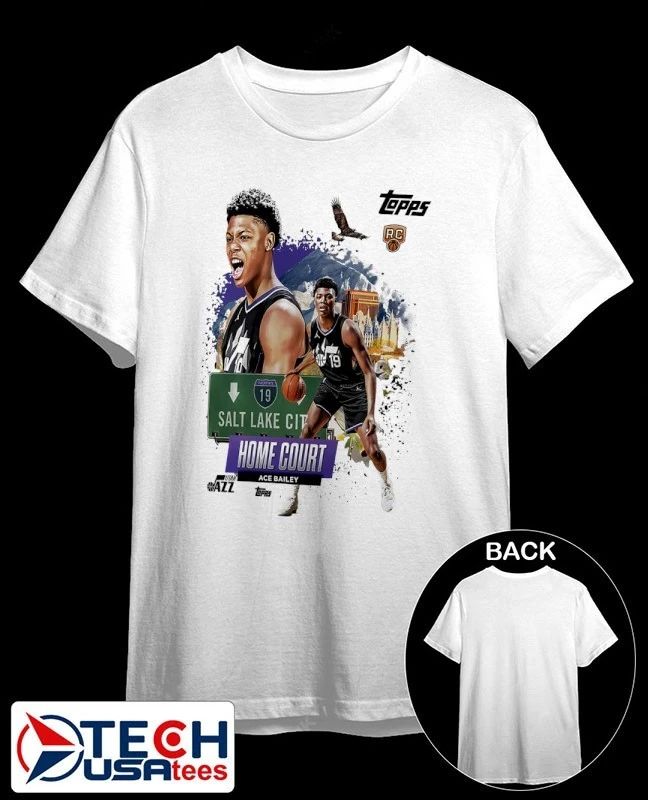 Ace Bailey Utah Jazz Topps Home Court graphic shirt