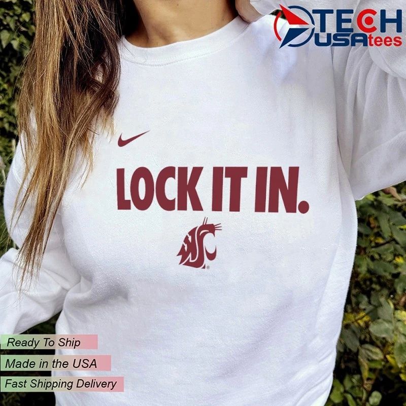 Lock it in Washington State Cougars 2026 On-Court Bench shirt