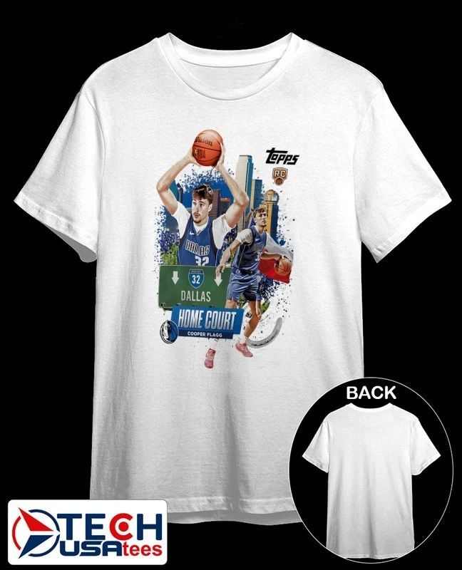 Cooper Flagg Dallas Mavericks Topps Home Court graphic shirt