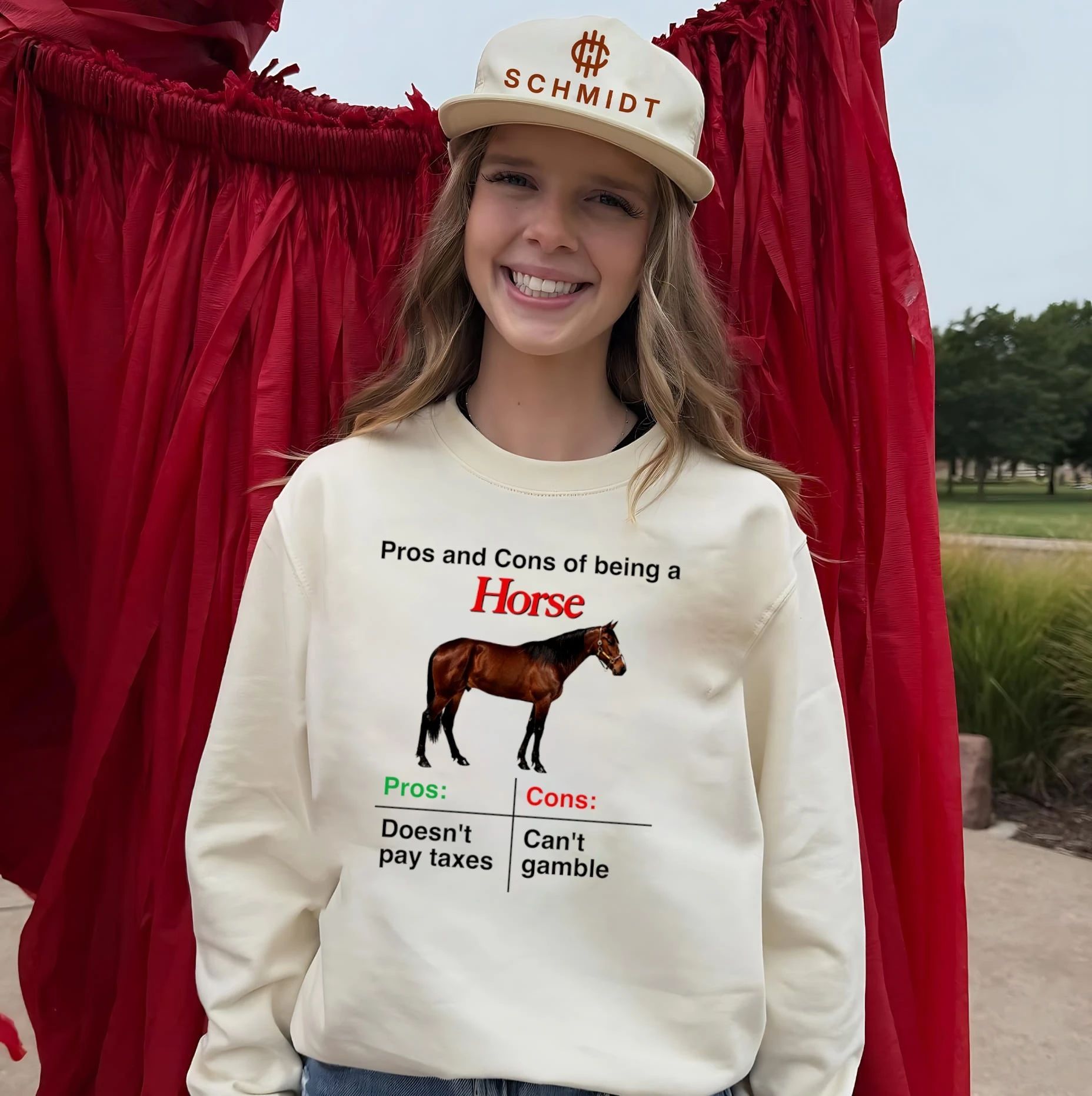 Pros and Cons of Being a Horse funny animal shirt