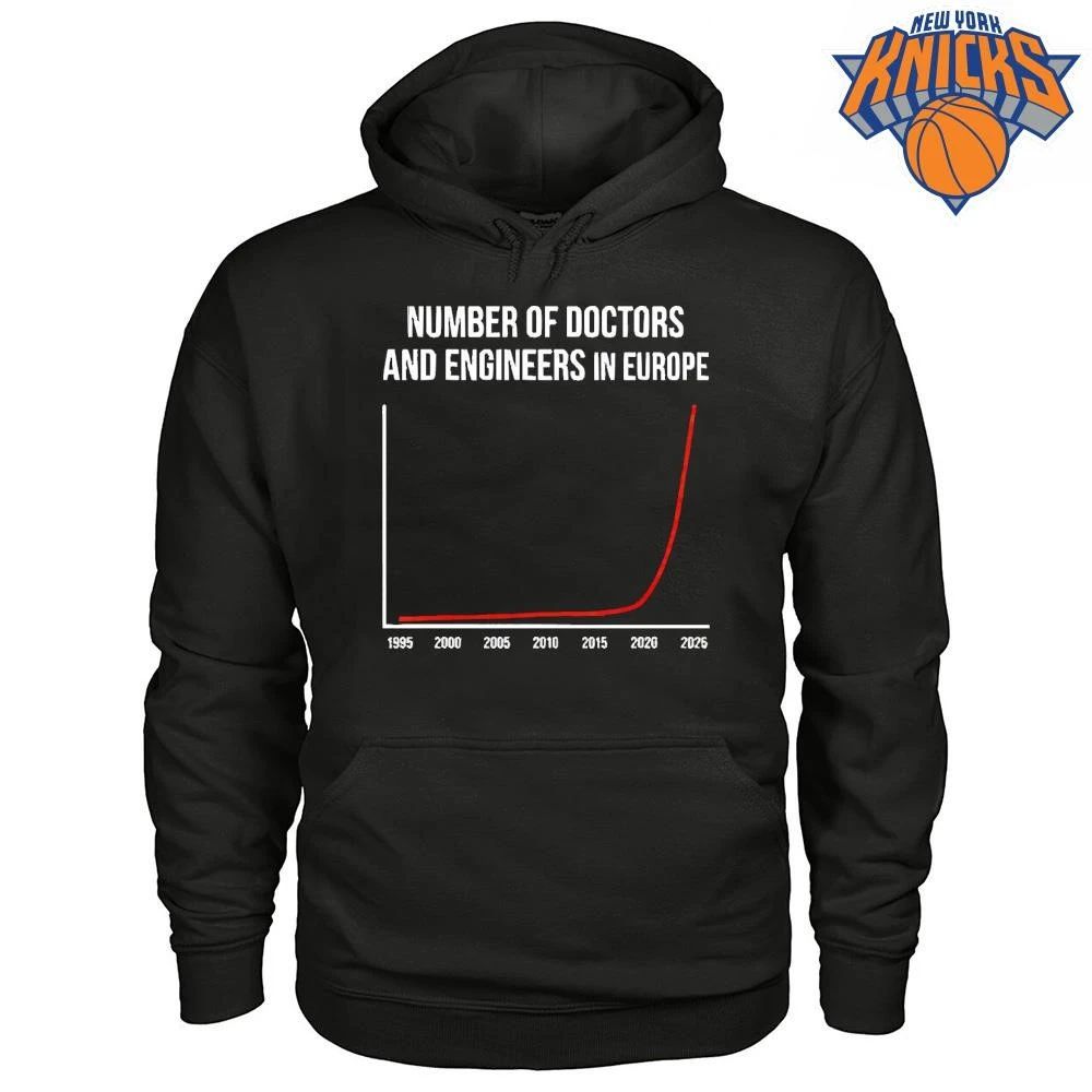 Number Of Doctors And Engineers In Europe Graph Sarcastic Shirt