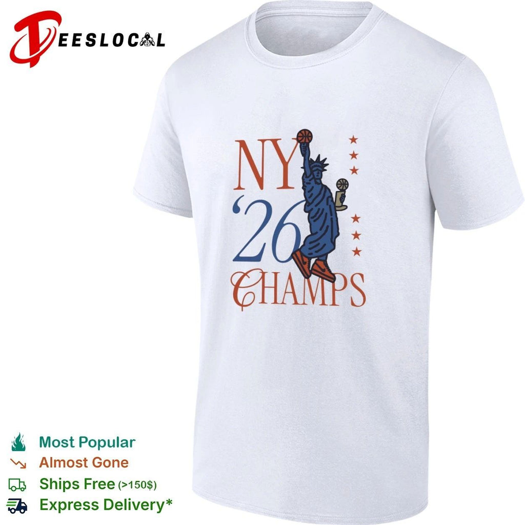 NY 26 Champs New York City Basketball Liberty Baller T-shirt