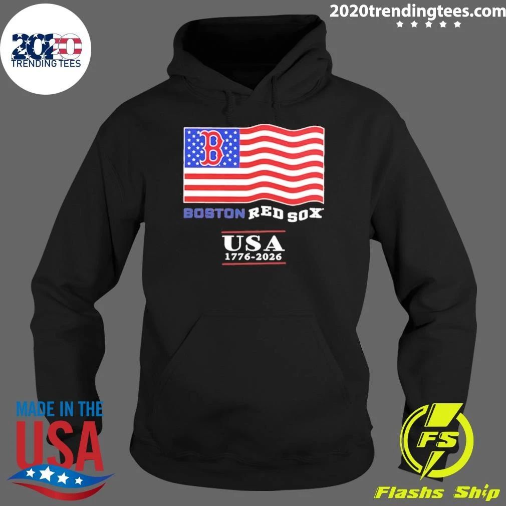 Boston Red Sox USA 1776-2026 4th of July American Flag Shirt