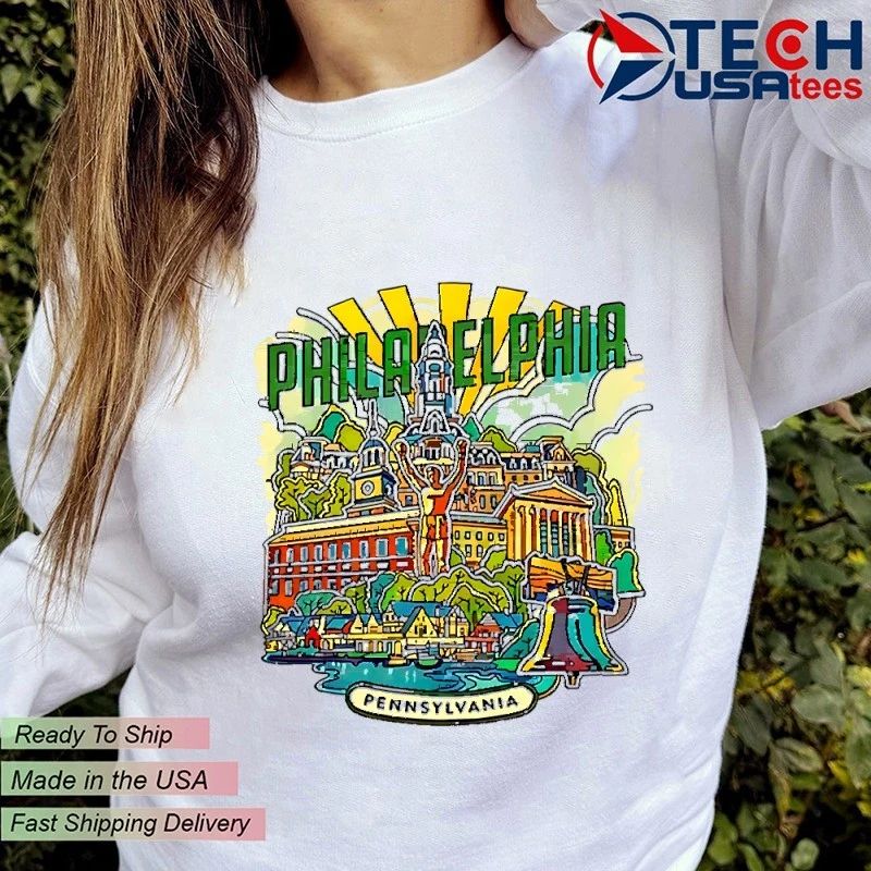 Philadelphia Pennsylvania landmarks shirt