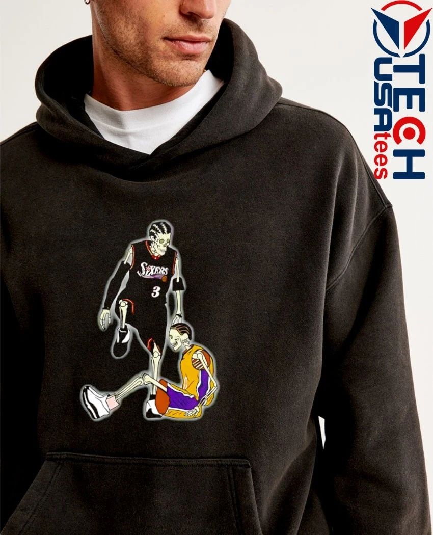Allen Iverson steps over Tyronn Lue skeleton shirt