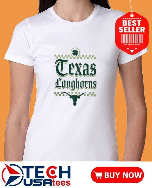 Texas Longhorns St. Patrick’s Day checkered shirt
