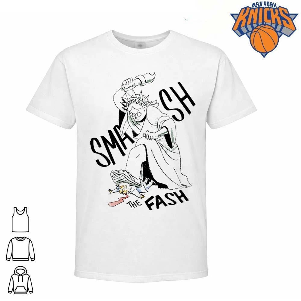 Smash The Fash Lady Liberty Anti Fascist Political Protest Shirt